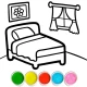 Coloriage de Chambre à Coucher icon