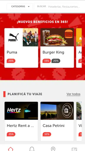 365 (beneficios y descuentos) screenshot