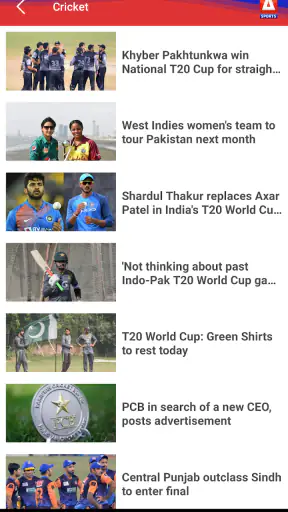 A Sports screenshot