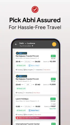 AbhiBus Bus Ticket Booking App screenshot