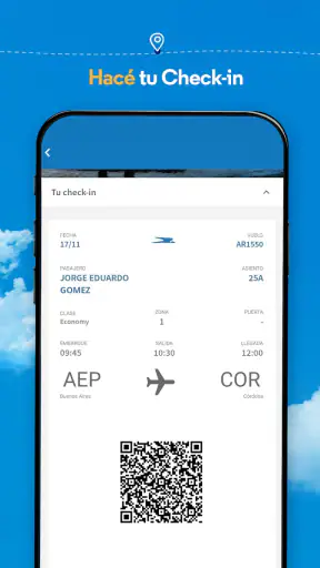 Aerolíneas Argentinas screenshot