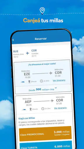 Aerolíneas Argentinas screenshot