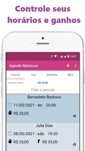 Agenda para Manicure App screenshot