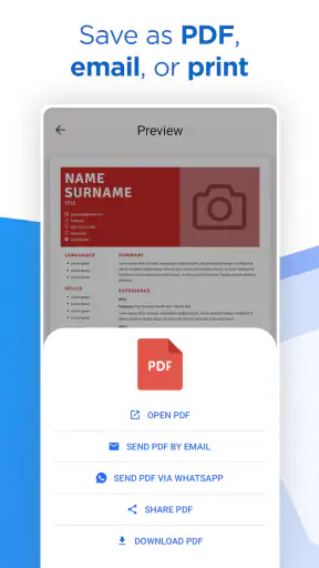 AI Resume Builder CV Maker PDF screenshot