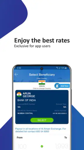 Al Ansari Exchange Send Money screenshot