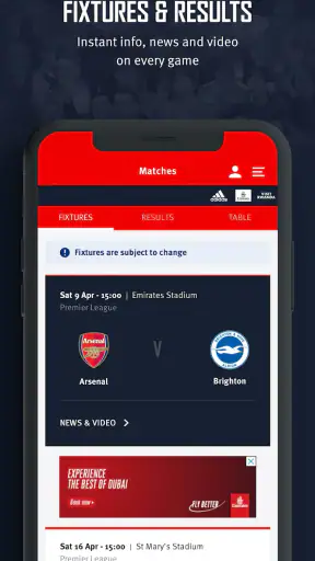 Arsenal Official App screenshot
