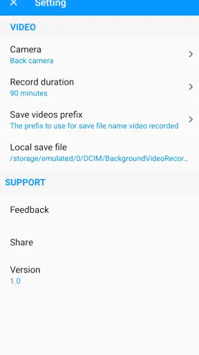 Background Video Recorder screenshot
