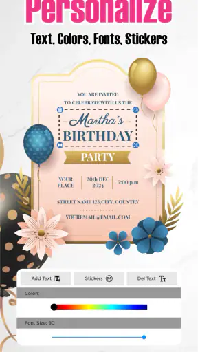 Birthday Invitation Card Maker screenshot