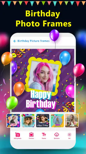Birthday Photo Frame Maker App screenshot