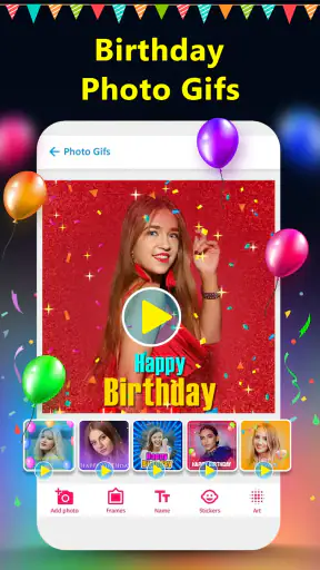 Birthday Photo Frame Maker App screenshot