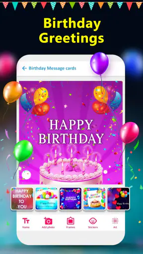 Birthday Photo Frame Maker App screenshot