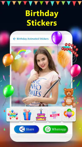 Birthday Photo Frame Maker App screenshot