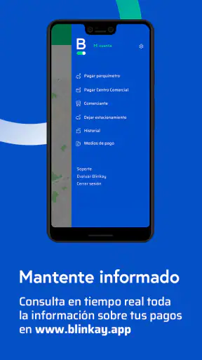Blinkay: smart parking app screenshot