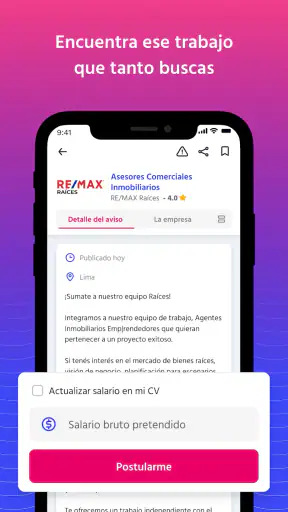 Bumeran: búsquedas de trabajo screenshot