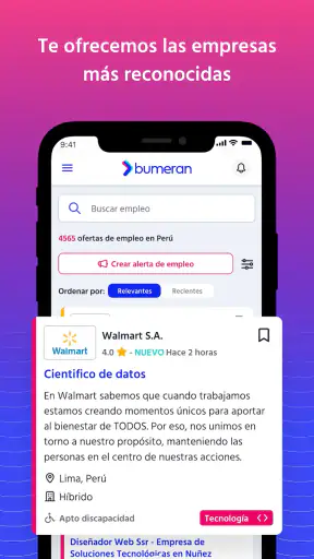 Bumeran: búsquedas de trabajo screenshot