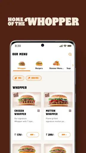 Burger King India screenshot