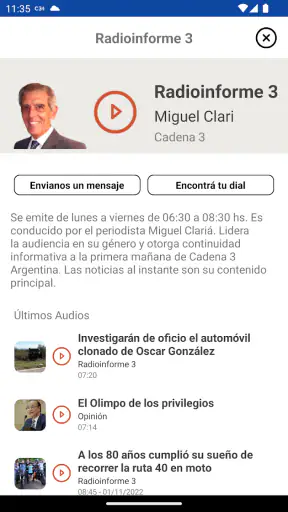 Cadena 3 Argentina screenshot
