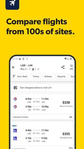 Cheapflights: Flights & Hotels screenshot
