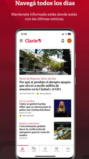 Clarín screenshot