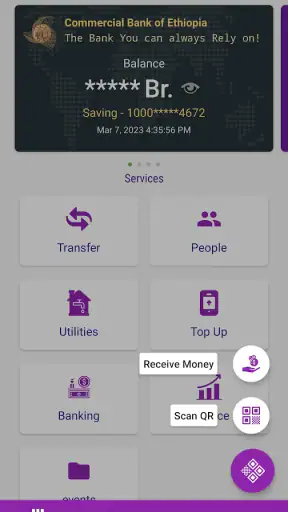 Commercial Bank of Ethiopia screenshot