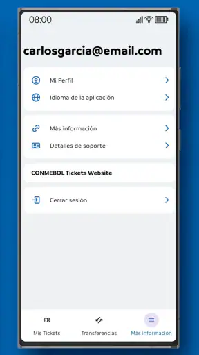 CONMEBOL Tickets screenshot