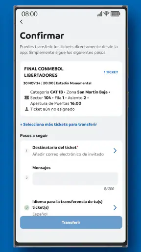 CONMEBOL Tickets screenshot