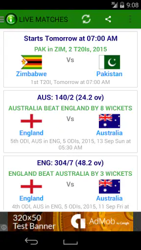 CricInstant Cricket Scores screenshot