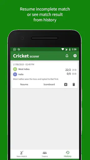 Cricket Scorer screenshot