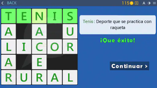 Crosswords Spanish crucigramas screenshot