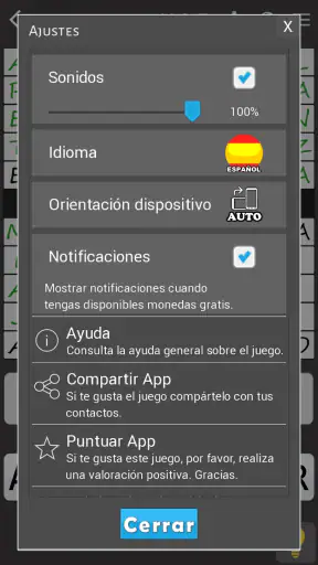 Crosswords Spanish crucigramas screenshot