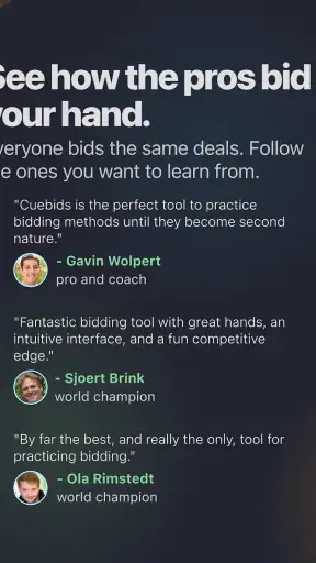 Cuebids screenshot