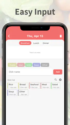 Daily Meal Planner screenshot