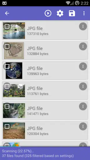 DiskDigger Pro file recovery screenshot