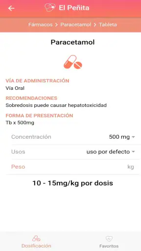 Dosis Pediátricas - El Peñita screenshot
