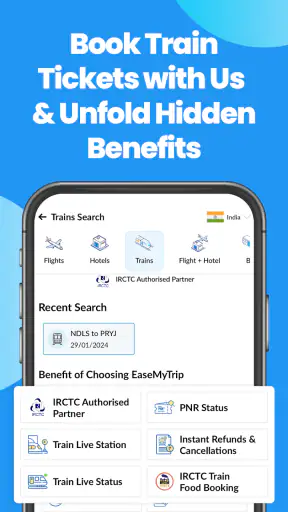 EaseMyTrip Flight, Hotel, Bus screenshot