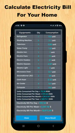 Electricity Calculator PRO screenshot