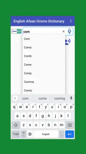 English Afaan Oromo Dictionary screenshot