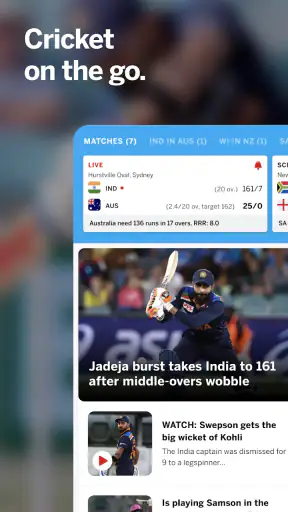 ESPNcricinfo - Live Cricket screenshot