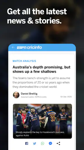 ESPNcricinfo - Live Cricket screenshot
