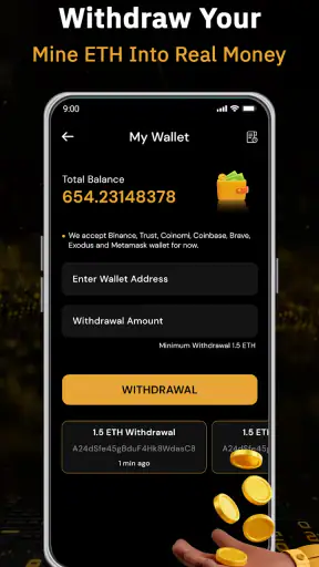ETH Cloud Miner- Earn Ethereum screenshot