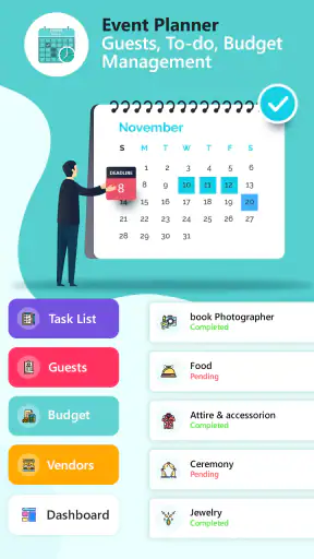 Event Planner - Guests, Todo screenshot