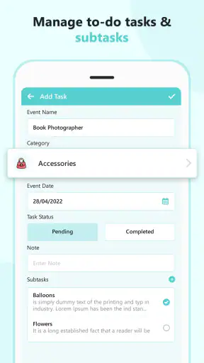 Event Planner - Guests, Todo screenshot