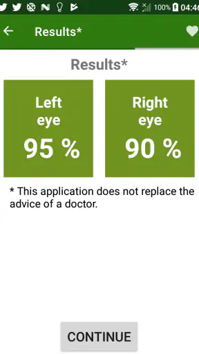 Eye exam screenshot