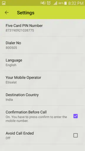 Five Card Dialer screenshot