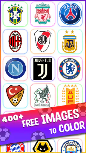 Football Pixel Art Coloring screenshot