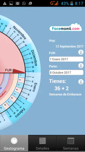 Gestograma - Embarazo Facemamá screenshot