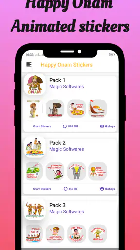 Happy Onam - Animated Stickers screenshot