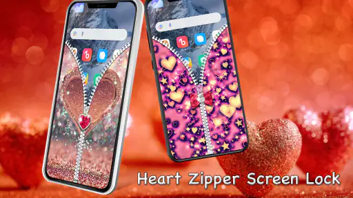 Heart Zipper Screen Lock screenshot