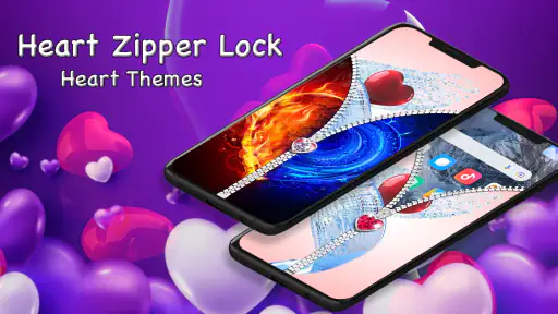 Heart Zipper Screen Lock screenshot
