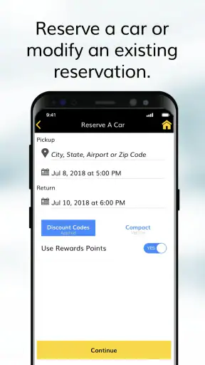 Hertz Car Rentals screenshot